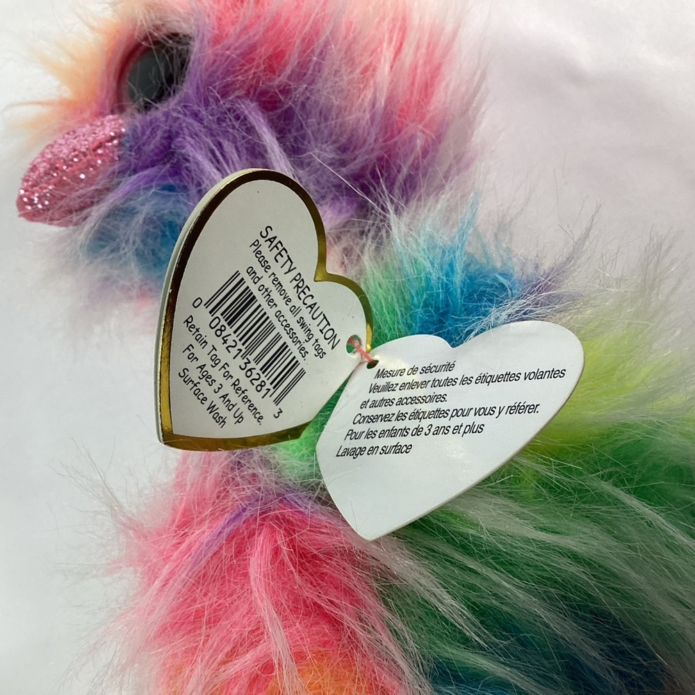 TY Beanie Boos Asha the Rainbow Ostrich Bird Stuffed Animal Plush Toy 2019 w/Tag - Picture 7 of 13